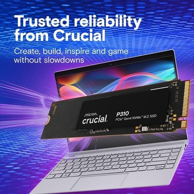 Crucial P310 4TB SSD PCIe Gen4 NVMe M.2 2280 Solid State Drive