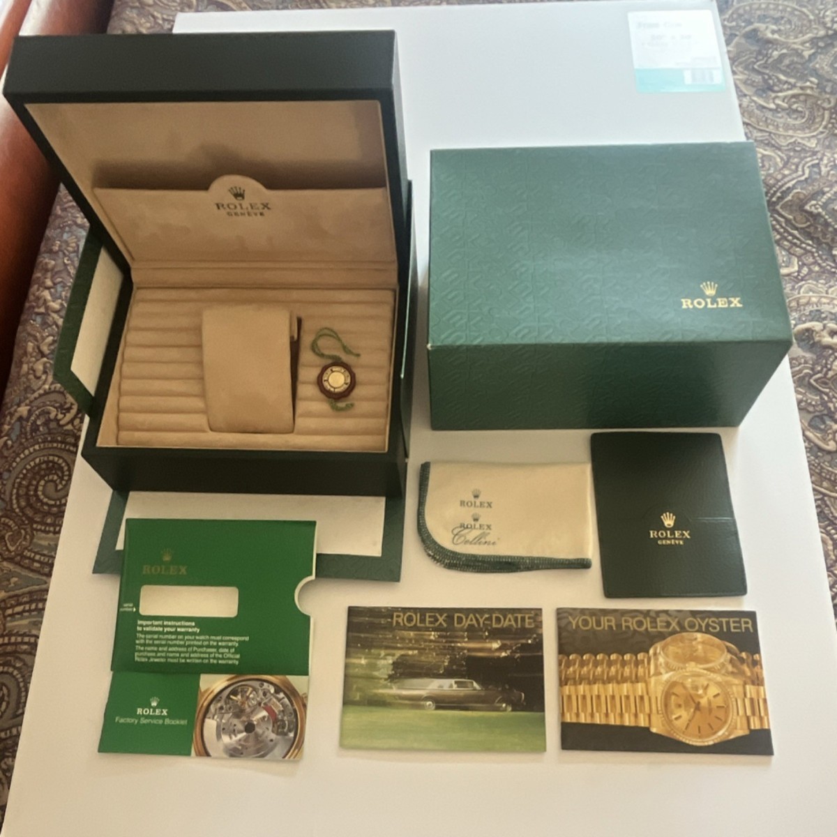 Rolex Watch Presentation Box Set with Booklets, Card Holder, Cloth