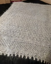 Vintage handgestrickte Babydecke Schal Spitze...