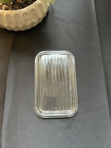 Vintage Pyrex 502-C Replacement LID ONLY Ribbed Glass Refrigerator Dish
