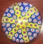 Vintage Murano Millefiori Glass Paperweight Multicolor