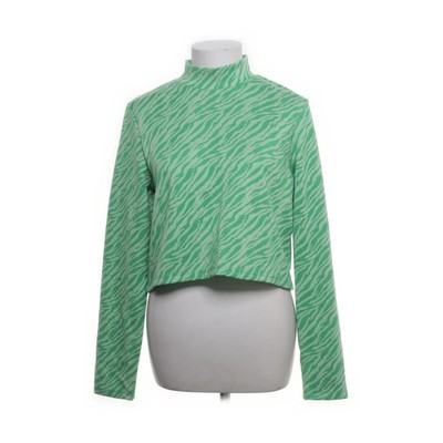 Lindex, Langarmshirt, Größe: M, Grün/Weiß, Elasthan/Polyester, Zebra, Damen #fDC