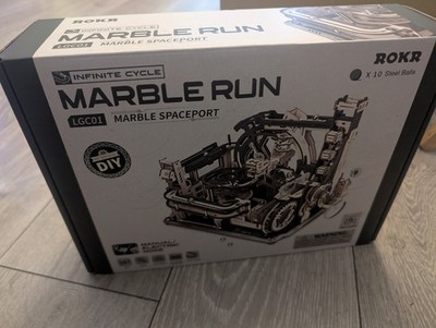 ROKR Murmelbahn elektrischer Raumhafen 3D Holzpuzzle Spielzeug Spiele Junge Weihnachtsgeschenk
