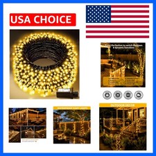 100FT Warm White Christmas String Lights, Outdoor Waterproof LED,Green Wire