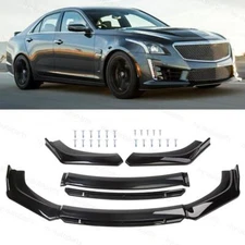 For Cadillac CTS CTS-V CT4 Front Bumper Lip Splitter Chin Spoiler Glossy Black