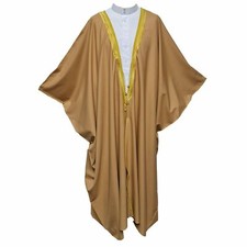 Men  s High Quality Long Sleeves Arabian Bisht Toffee Cloak Arab Dress Thobe I