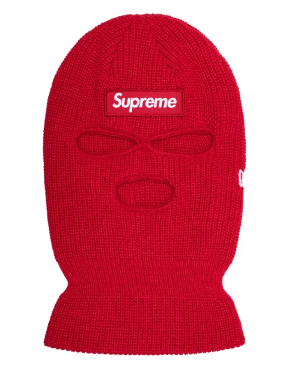 Supreme New Era Box Logo Balaclava Red FW24 Shiesty Ski Mask Winter