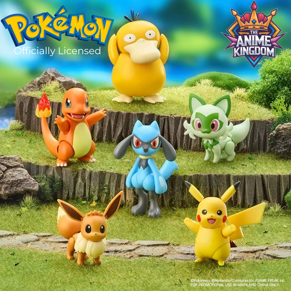 Pokemon Official Action Figure Pikachu Charmander Riolu Eevee Poseable Gift Toy