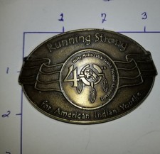 Running Strong For American Indian Youth 40 Anniversary Belt Buckle Billy Mills