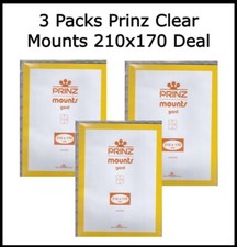 15 Prinz/Scott Stamp CLEAR Mount Archival Quality 210mm x 170mm 3 Packs Deal NEW