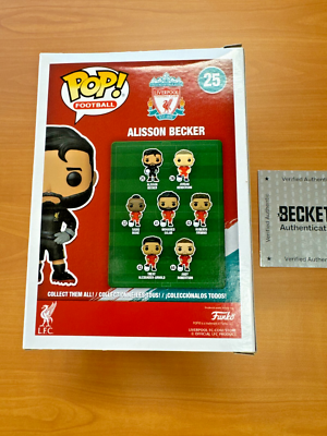 Alisson Becker Signed Autographed Liverpool FUNKO POP 25 PSA/DNA