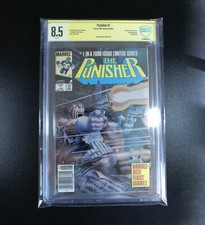 Punisher 1 Limited Series Newsstand Signed Mike Zeck CBCS 8.5