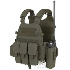 KRYDEX LBT-6094A Plate Carrier Army Body Armor Vest w/ Mag Carrier Ranger Green