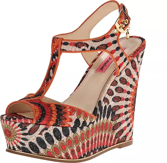 Betsey johnson taryn wedge best sale sandal