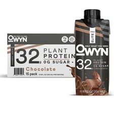 OWYN Pro Elite 32g Plant Protein Shake Chocolate Keto Vegan 11.15oz 15-Pack