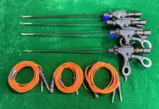 4pc Laparoscopic Bipolar Maryland/Fenestrated/Ruby/Sealer Cutter 5mm with Cable