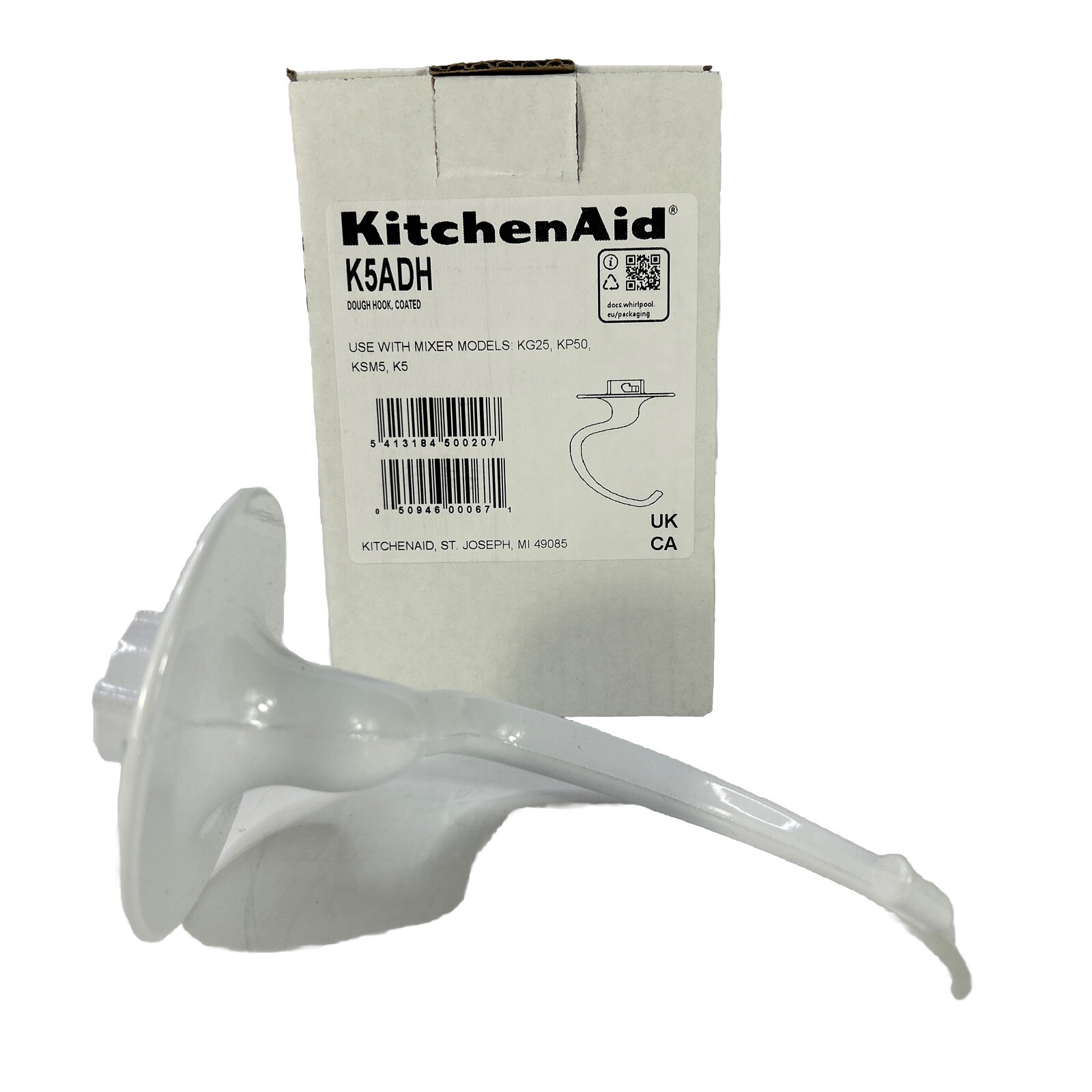 KitchenAid K5ADH Dough Hook Attachment for Stand Mixers