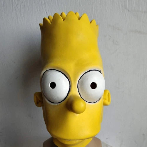 The Simpsons Bart Kostüm Latex Maske Halloween Erwachsene Cosplay Requisiten Kopfbedeckung - Bild 2 von 5