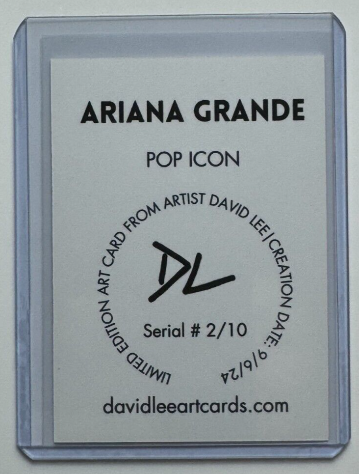 Ariana Grande Limited Edition Artist Signed “Pop Icon” Trading