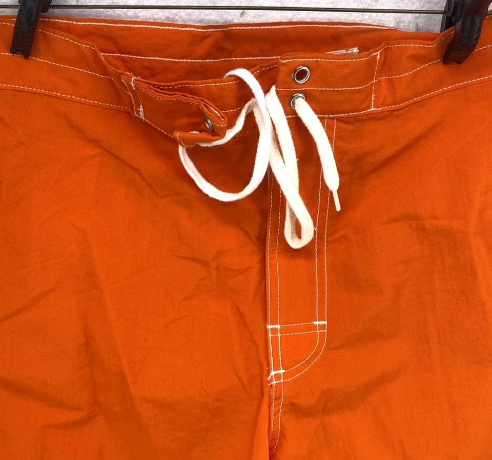 Costume da bagno uomo Bear Surf 32" tavola nylon arancione coulisse anni 90 onda - Immagine 2 di 4