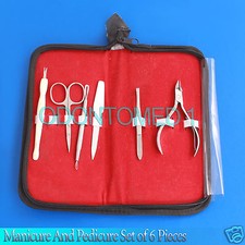 One Each Manicure And Pedicure Set of 6 Pieces With Nail Nipper BTS-56