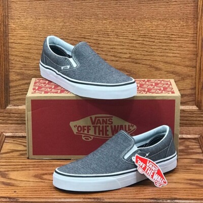 Vans Classic Slip On Micro Herringbone Black Shoes eBay