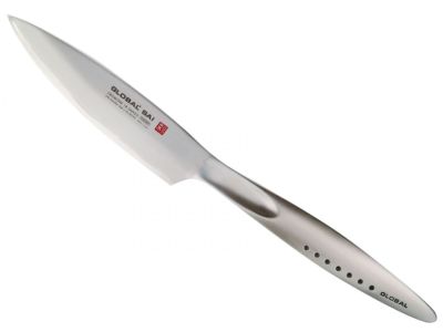 Global SAI-T01 Steakmesser Küchenmesser Hammerschlag Edelstahl Japan 11,5 cm