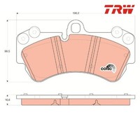 Bremsbelagsatz, Scheibenbremse Cotec Trw GDB1547 FüR Vw