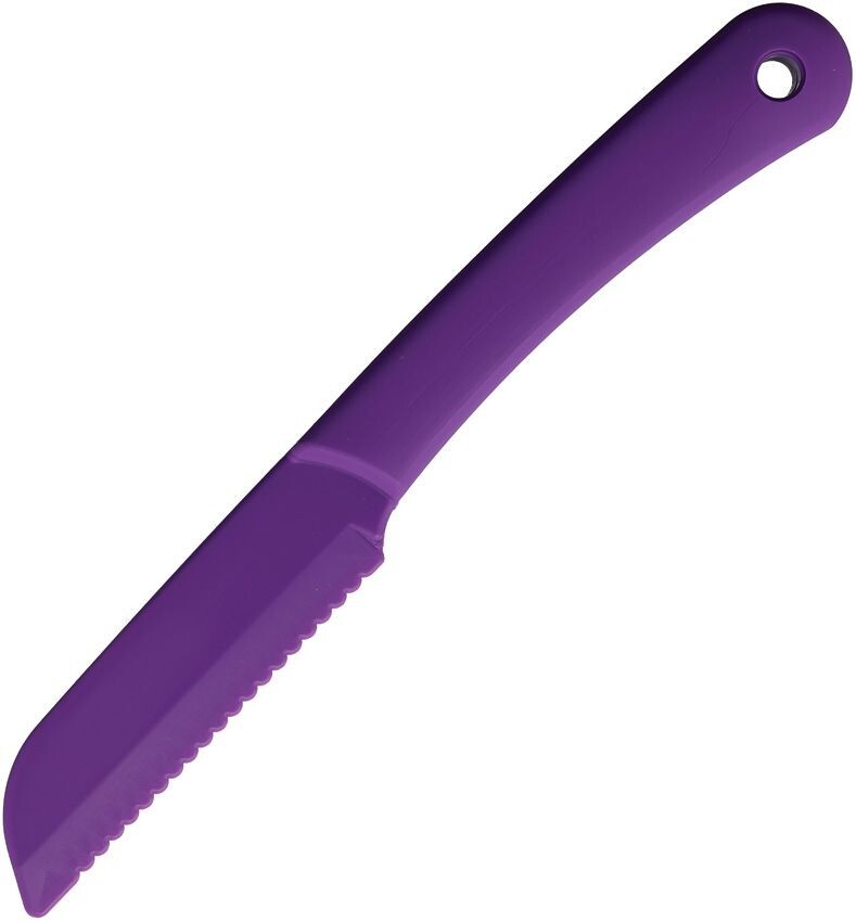 Ontario Utility Kitchen Knife Serrated Blade 4" Purple Synthetic Construction
