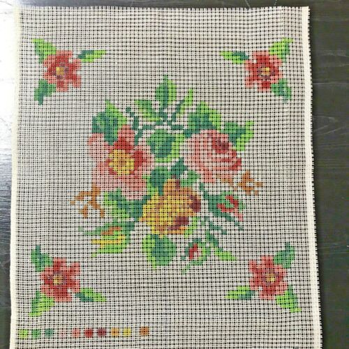 VTG SmyrnaLaine Soudan Belgian Cushion Tapestry/Needlepoint KIT Ds # 15 ROSES - Picture 3 of 9
