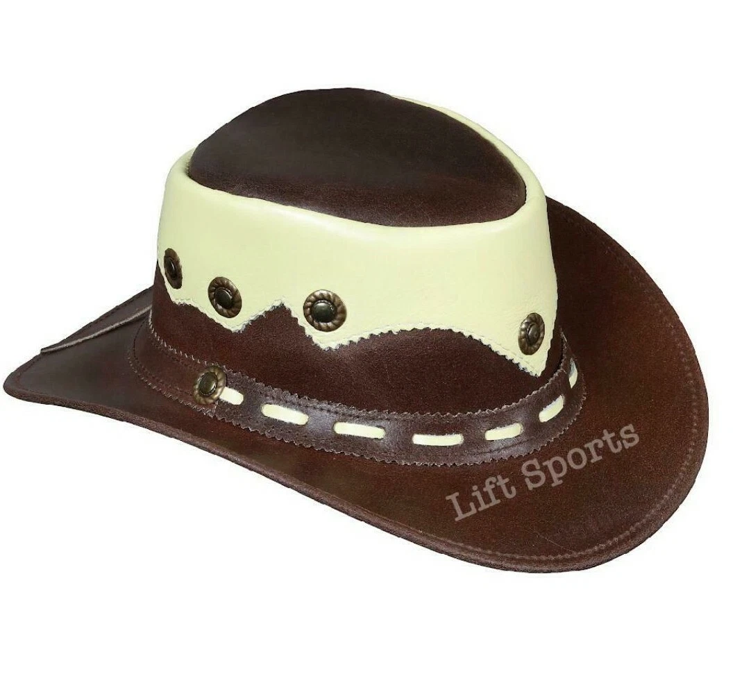 New Stylish Men's Stylish Cowboy Hat Western Original Cow Hide Genuine Leather