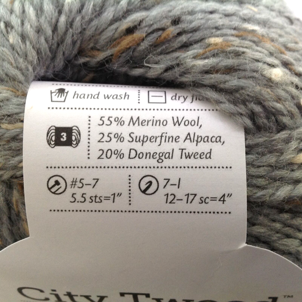 Knit Picks City Tweed DK Weight Yarn Harbor Seal Grey Wool, Alpaca