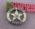 US MARSHAL Lapel Hat Pin-Silvery