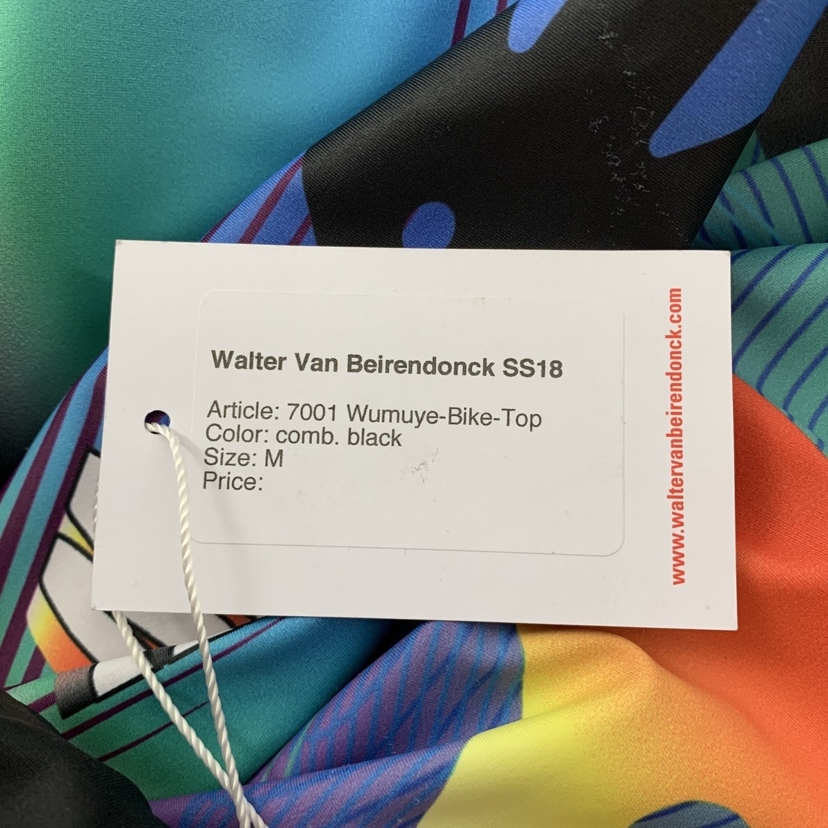 WALTER VAN BEIRENDONCK FW17 Size M Multicolor Graphic Nylon