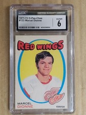1971-72 OPC O-Pee-Chee #133 Marcel Dionne Rookie Card RC CGC 6 EXMT Red Wings