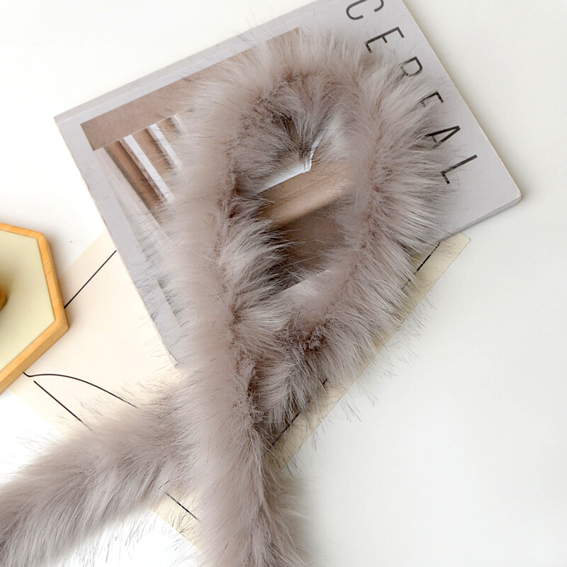 1M Faux Fur Fluffy Trim Plush Strips Ribbon Edge Trim For DIY Clothing