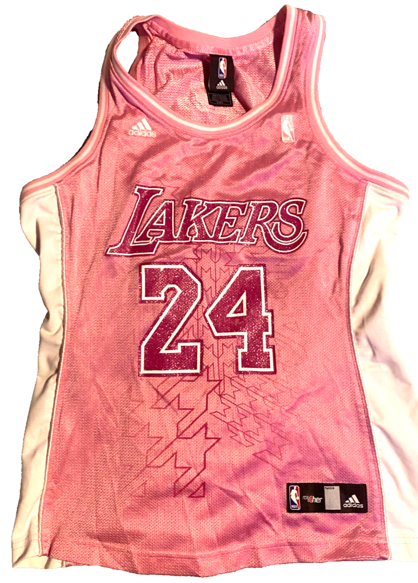Kobe Bryant NBA Basketball Adidas Women's Lakers Pink #24 Jersey