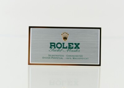 Rolex ''Yacht - Master'' Aufstellschild 8,5x4,5cm 
