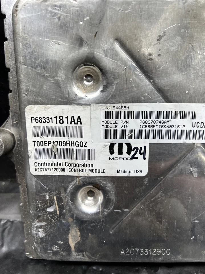 19 MÓDULO DE CONTROL MOTOR DODGE RAM 1500 ECM 5,7 L 68331181AA Foto 4 de 4