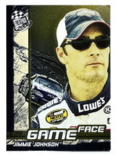 HOF'er JIMMIE JOHNSON 2006 Press Pass GAME FACE INSERT NASCAR Racing Card #GF6/9