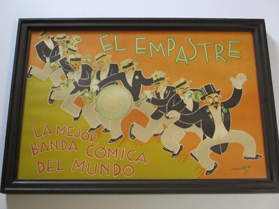 EL EMPASTRE LA MEJO BANDA COMICA DEL MUNDO POSTER LITHOGRAPH ANTIQUE 1920'S DECO