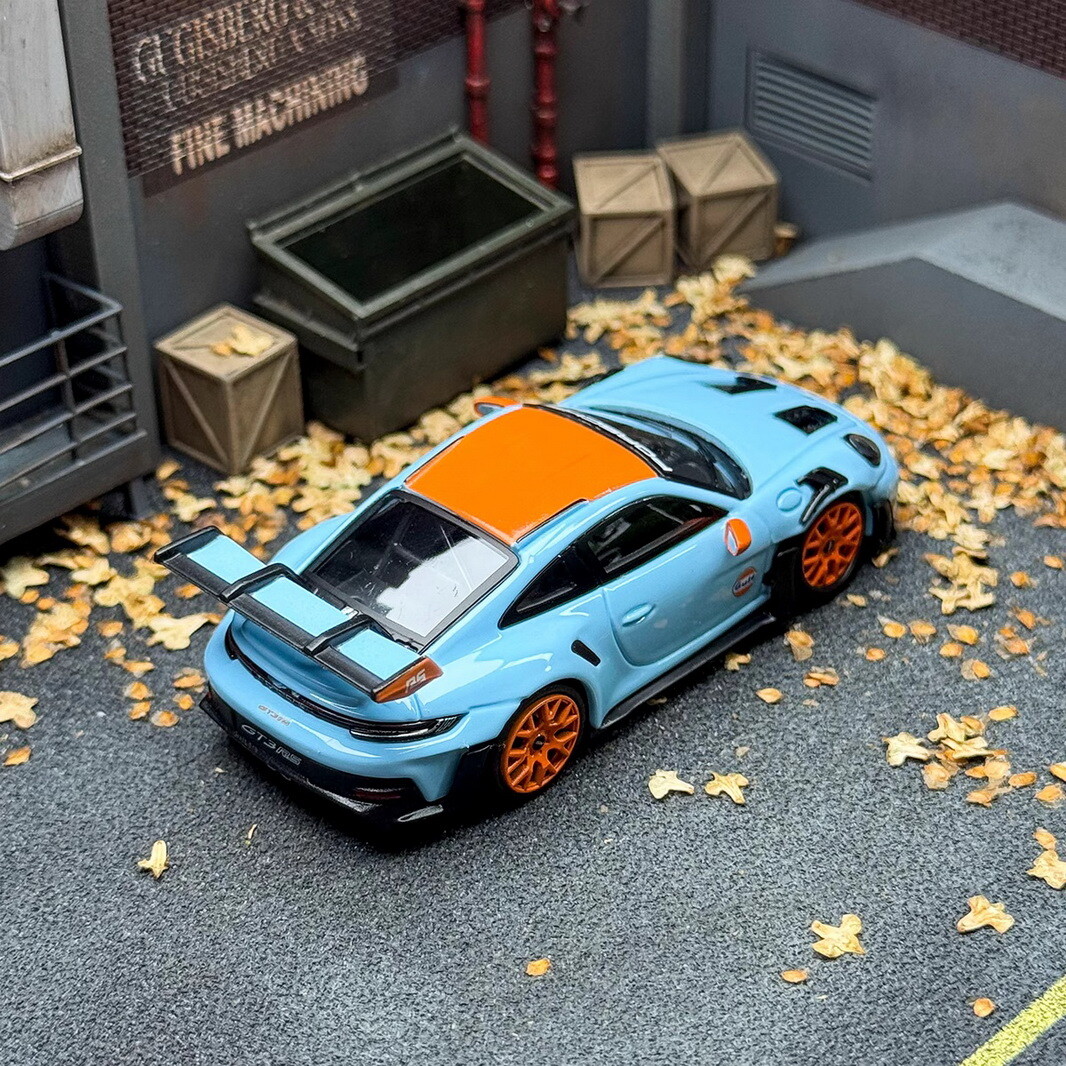 SW 1/64 Scale Porsche 992 GT3 RS Gulf Diecast Car Model Toy Gift