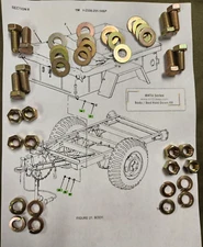 M416 M762 Trailer - Body hold down- Hardware Kit