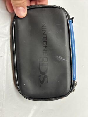 Nintendo DS Nerf Case Black Gray Blue Zip Protective Travel For