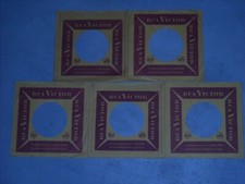 45RPM COMPANY SLEEVES. LOT OF FIVE "CLEAN" RED  GOLD RCA. 1960-