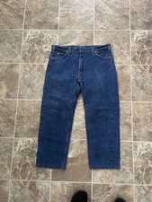 Vtg 80s Levi s 20505 0217 Straight Leg Original Fit Orange Tab Jeans Size 38x29
