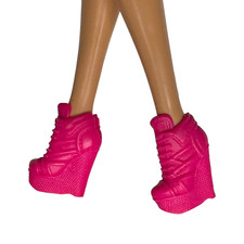 Barbie Doll Fashionistas Fashion Fever High Tops Pink Platform Sneaker Shoes