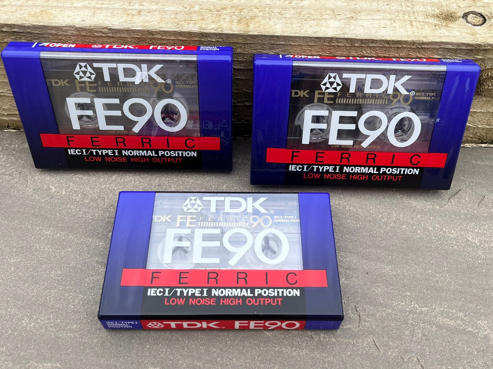 TDK FE90 x3 BLANK AUDIO CASSETTE TAPES BRAND NEW AND SEALED