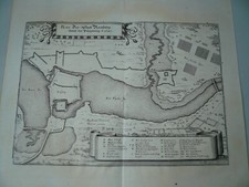 Rendsburg, Belagerung 1645, Kupferstich, Merian Theatrum Bd.V Kupferstich, verle