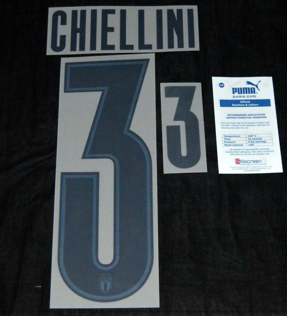 Official Italy Chiellini 3 2020/2021 Football Name/Number